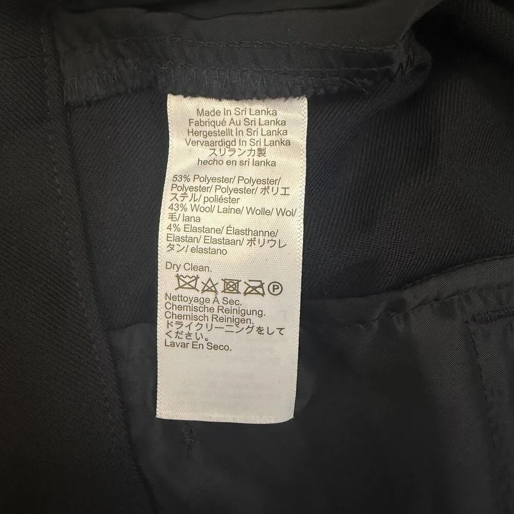 MADEWELL Slouchy Straight Pant 14 True Black Dress Career Work NWT B17
